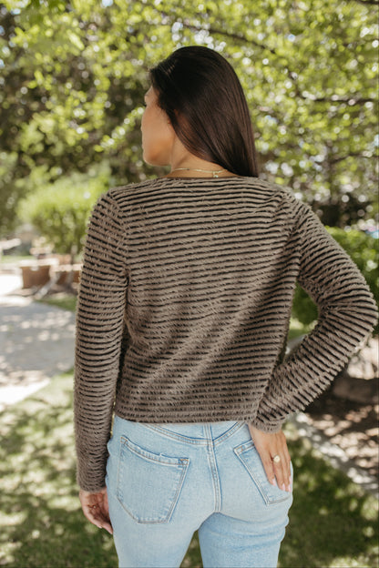 THE SIENNA FUZZY CARDIGAN
