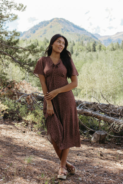 THE ROSA POLKA DOT MIDI DRESS