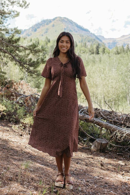 THE ROSA POLKA DOT MIDI DRESS