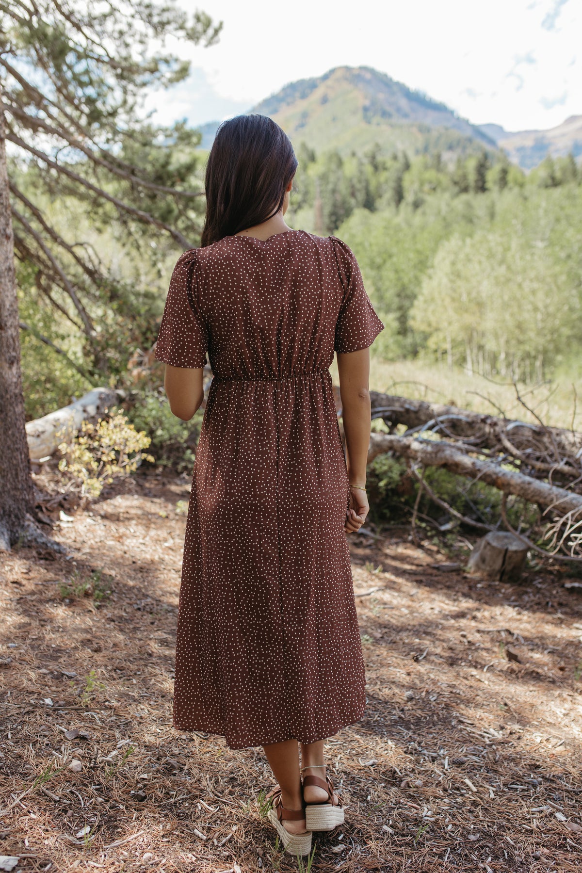 THE ROSA POLKA DOT MIDI DRESS
