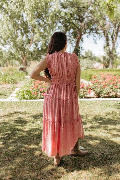 THE PHOENIX FLORAL TIERED SLEEVELESS DRESS