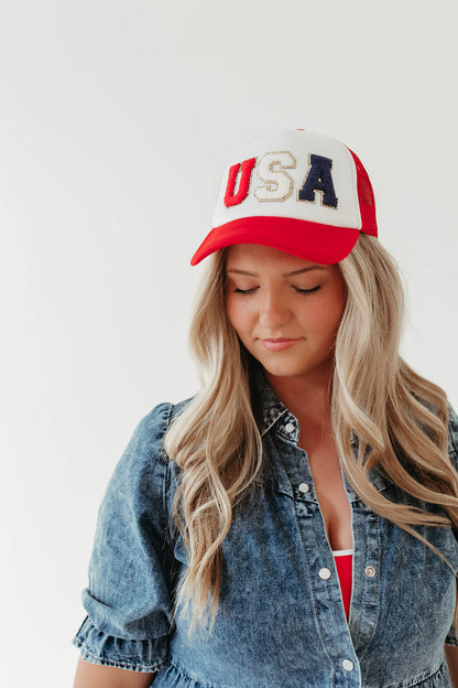 THE USA PATCH TRUCKER HAT