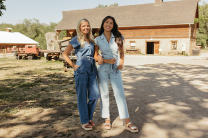 THE GEORGIA BELTED JUMPSUIT IN MEDIUM DENIM