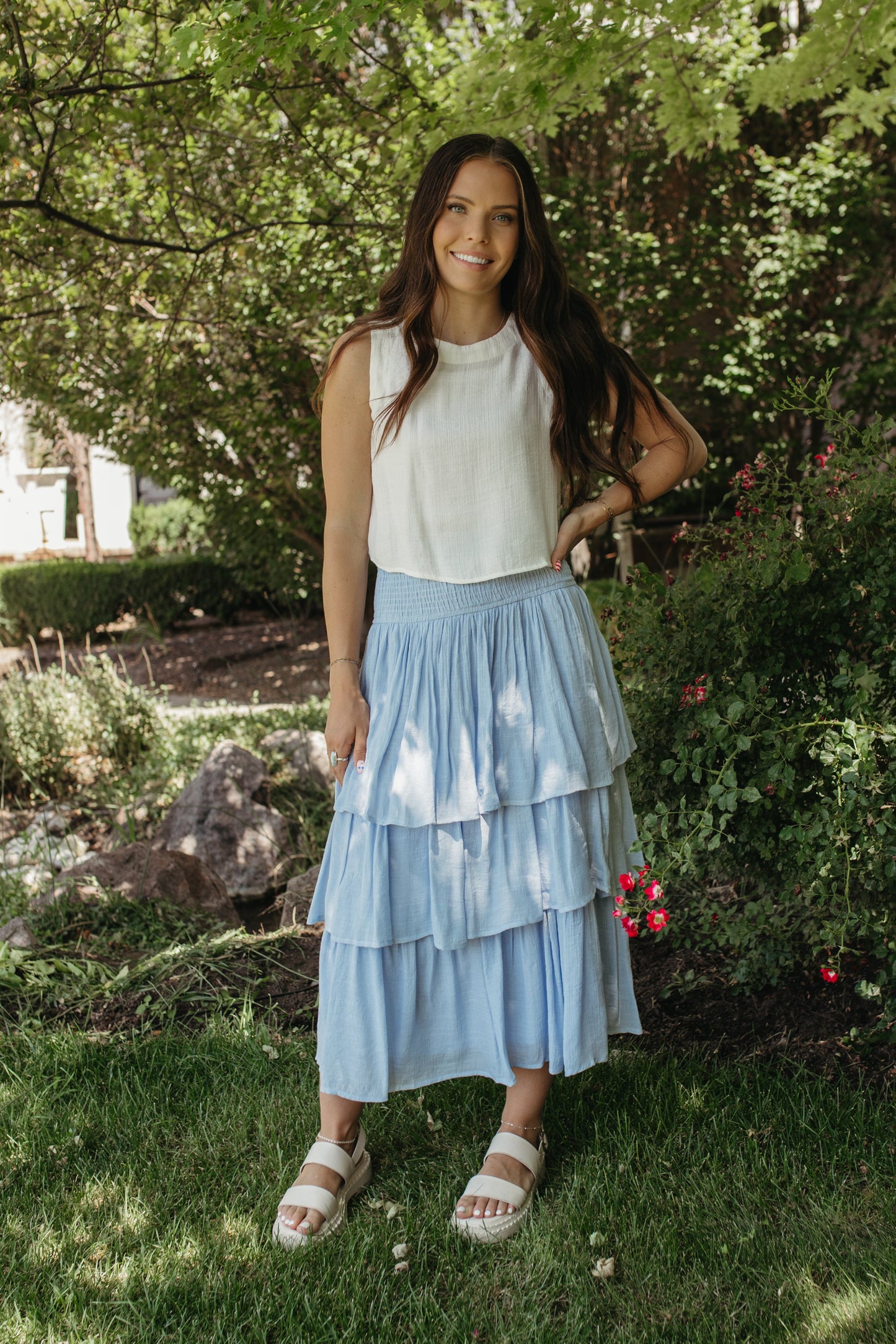 THE EMBERLY BUTTON DOWN BACK TANK