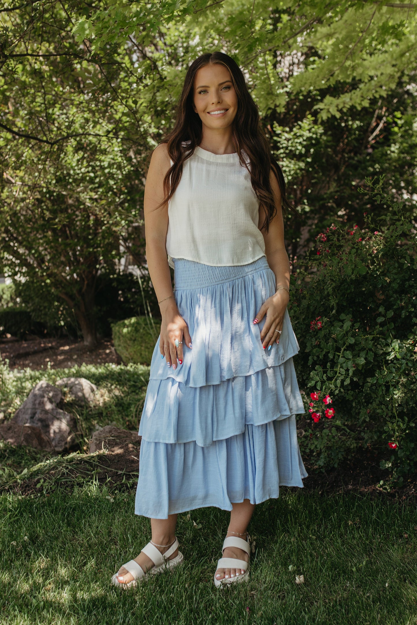 THE EMBERLY BUTTON DOWN BACK TANK