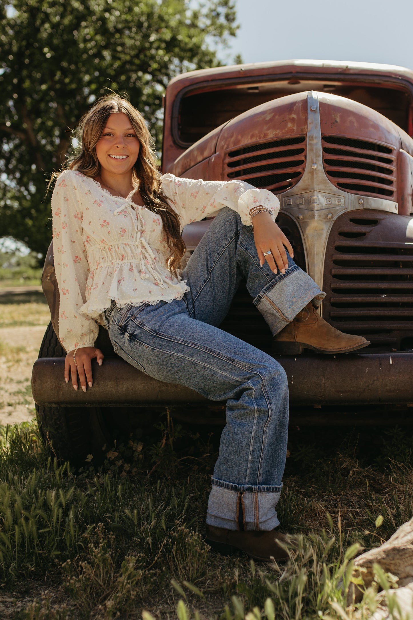 THE ROWAN FLORAL LACE TRIM BLOUSE