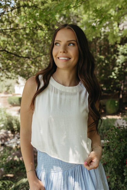 THE EMBERLY BUTTON DOWN BACK TANK