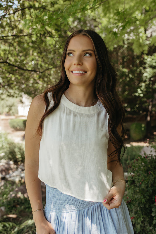 THE EMBERLY BUTTON DOWN BACK TANK