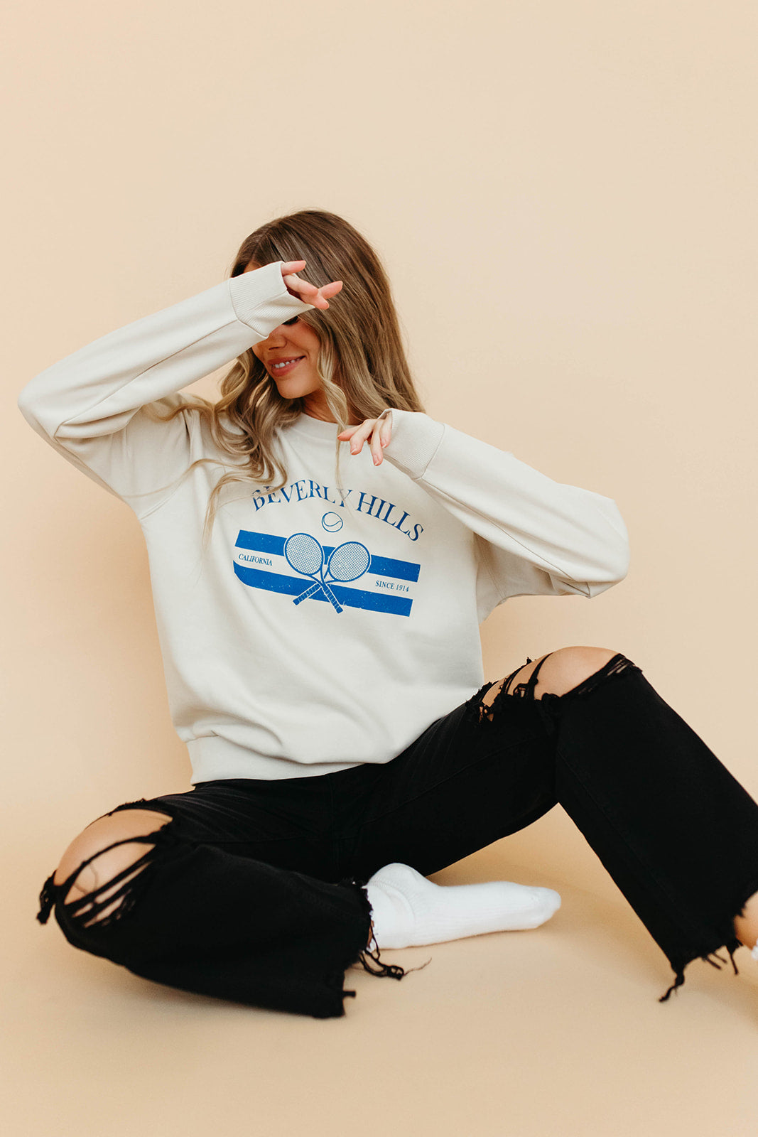 THE BEVERLY HILLS CREWNECK IN OAT