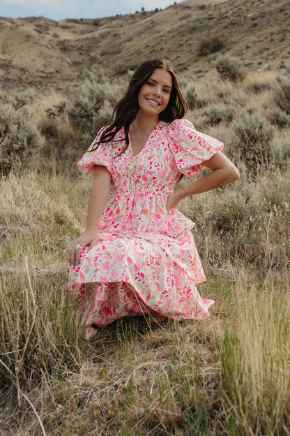 THE LENNON RUFFLED FLORAL DRESS