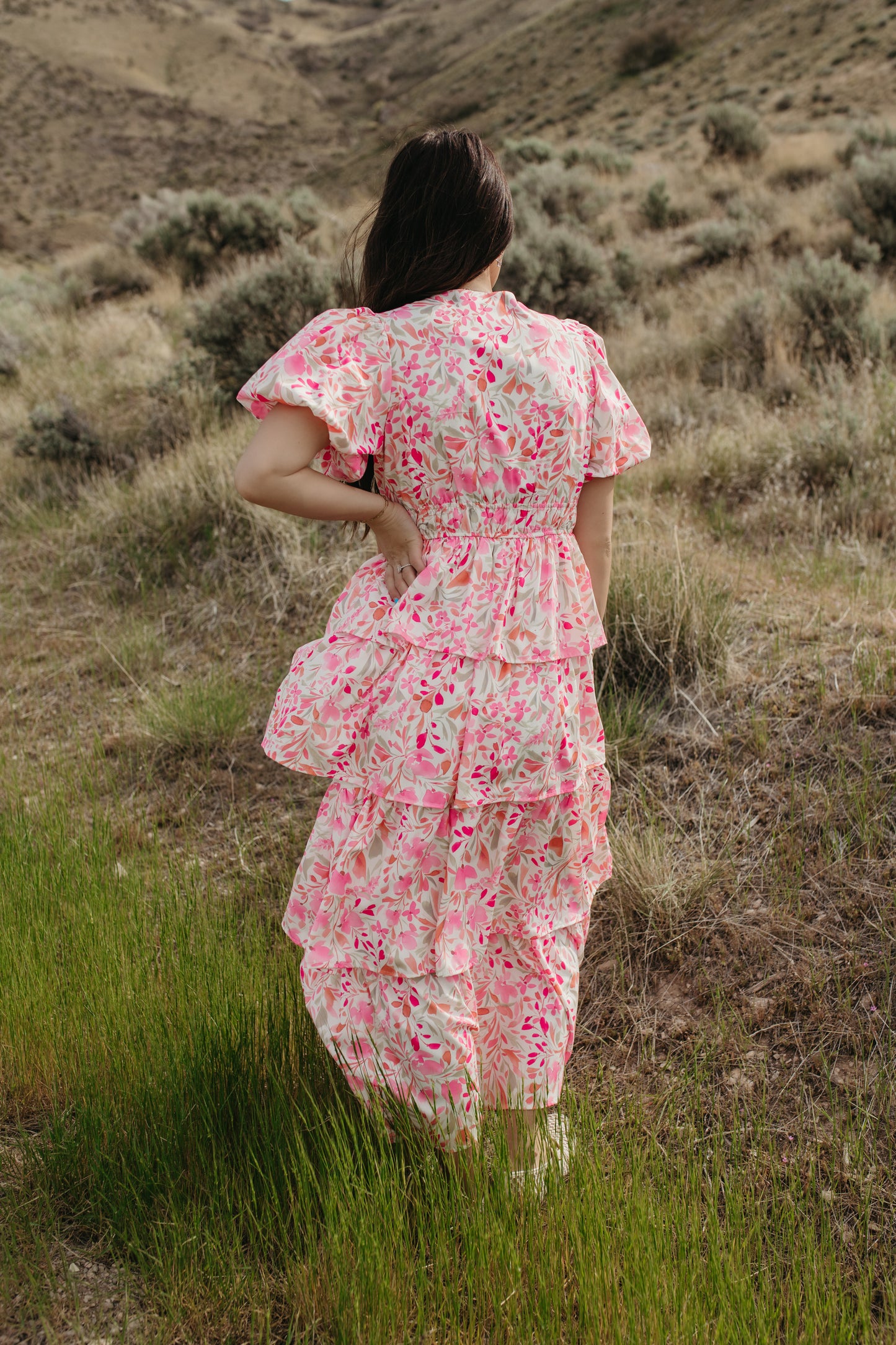 THE LENNON RUFFLED FLORAL DRESS