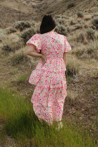 THE LENNON RUFFLED FLORAL DRESS
