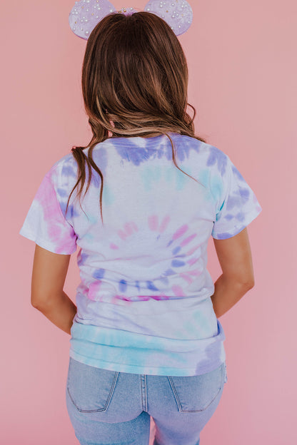 THE NEVER GROW UP TEE BY HAPPY THREADS X PINK DESERT IN TIE-DYE