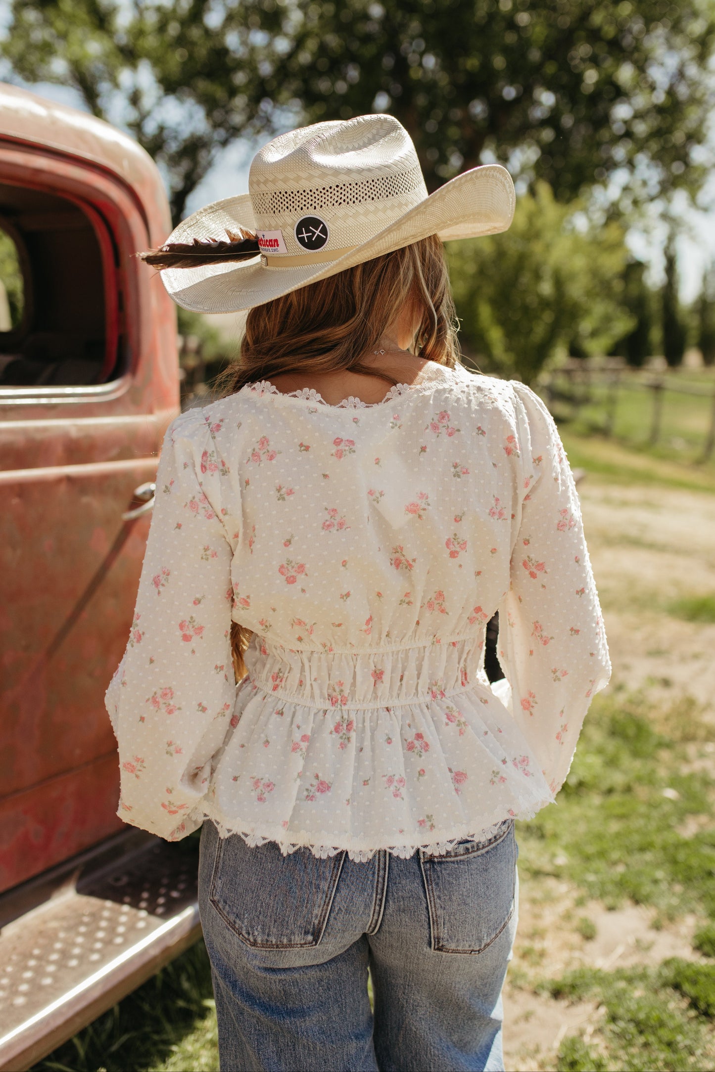 THE ROWAN FLORAL LACE TRIM BLOUSE