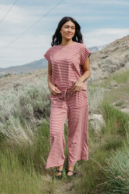 THE TAYLEE STRIPED RIBBED SET