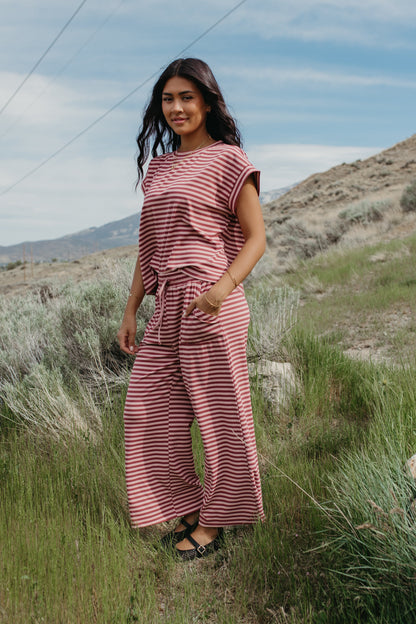 THE TAYLEE STRIPED RIBBED SET