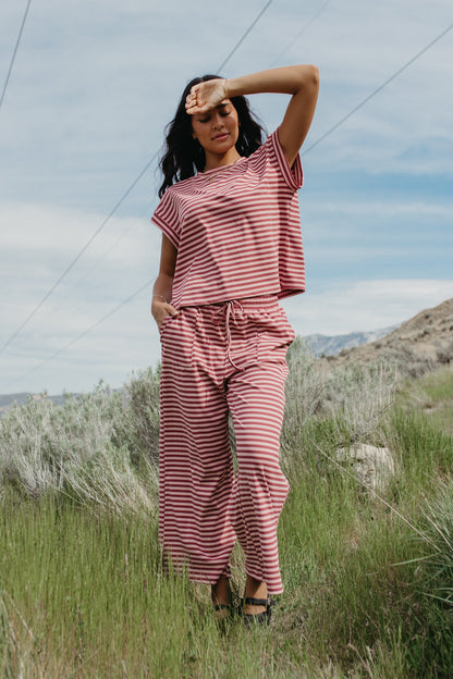 THE TAYLEE STRIPED RIBBED SET