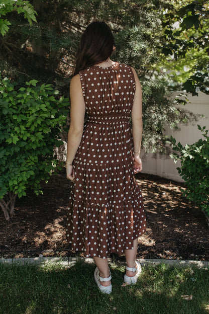 THE ERIN CHOCOLATE DOT DRESS