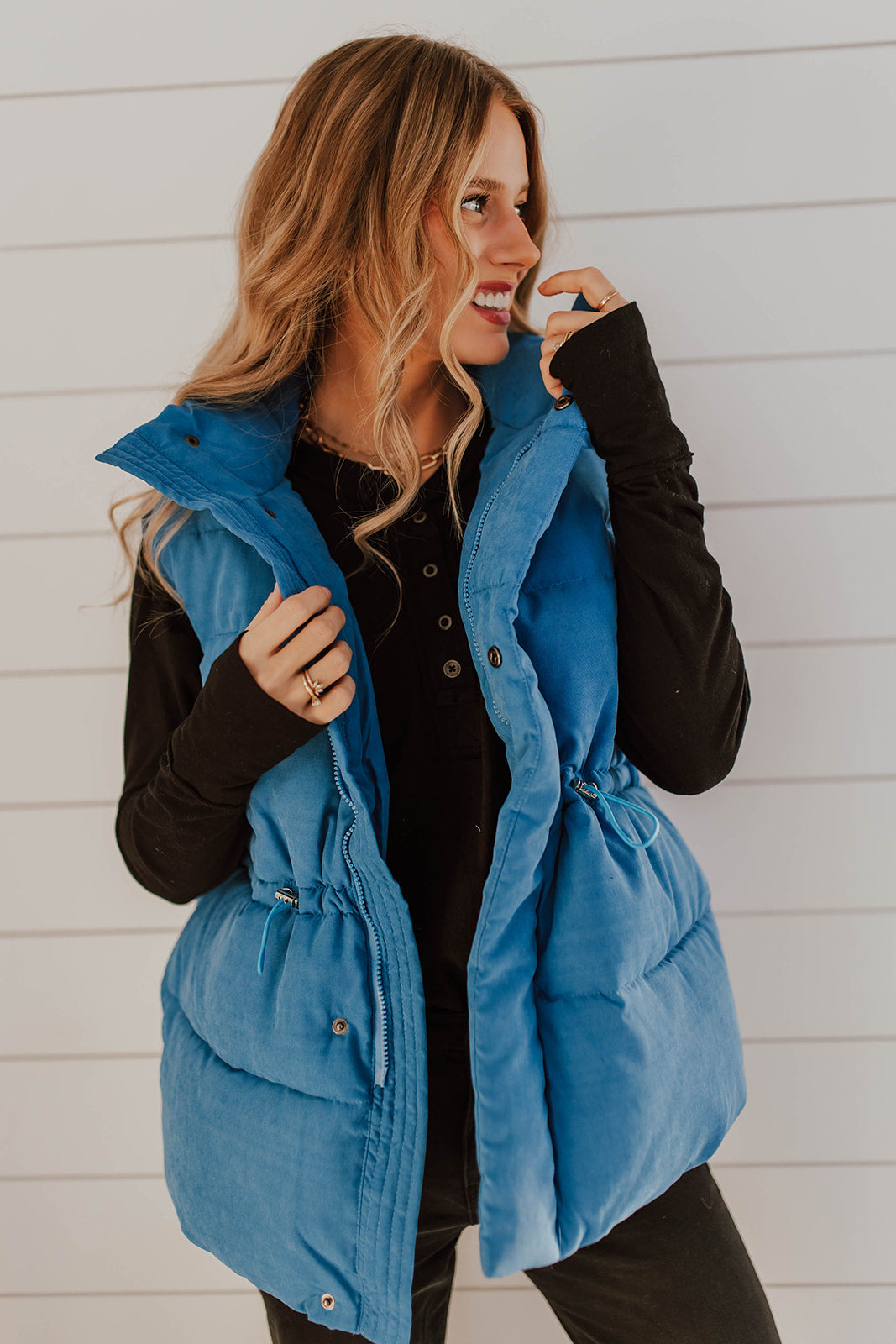 THE PATRICIA PUFFER VEST IN BLUE