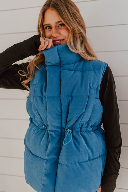 THE PATRICIA PUFFER VEST IN BLUE