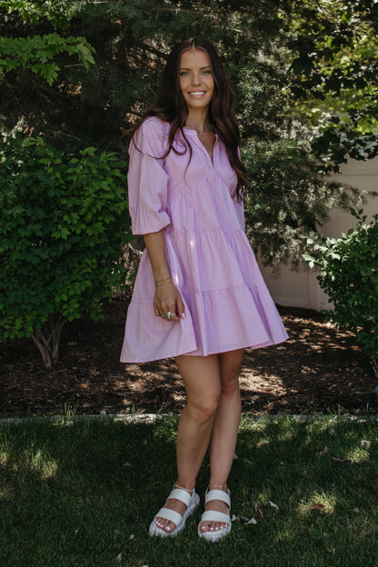 THE MOLLY TIERED DRESS IN LILAC