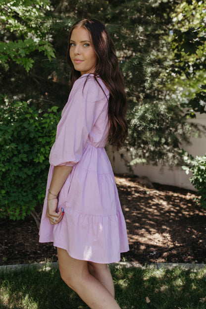 THE MOLLY TIERED DRESS IN LILAC