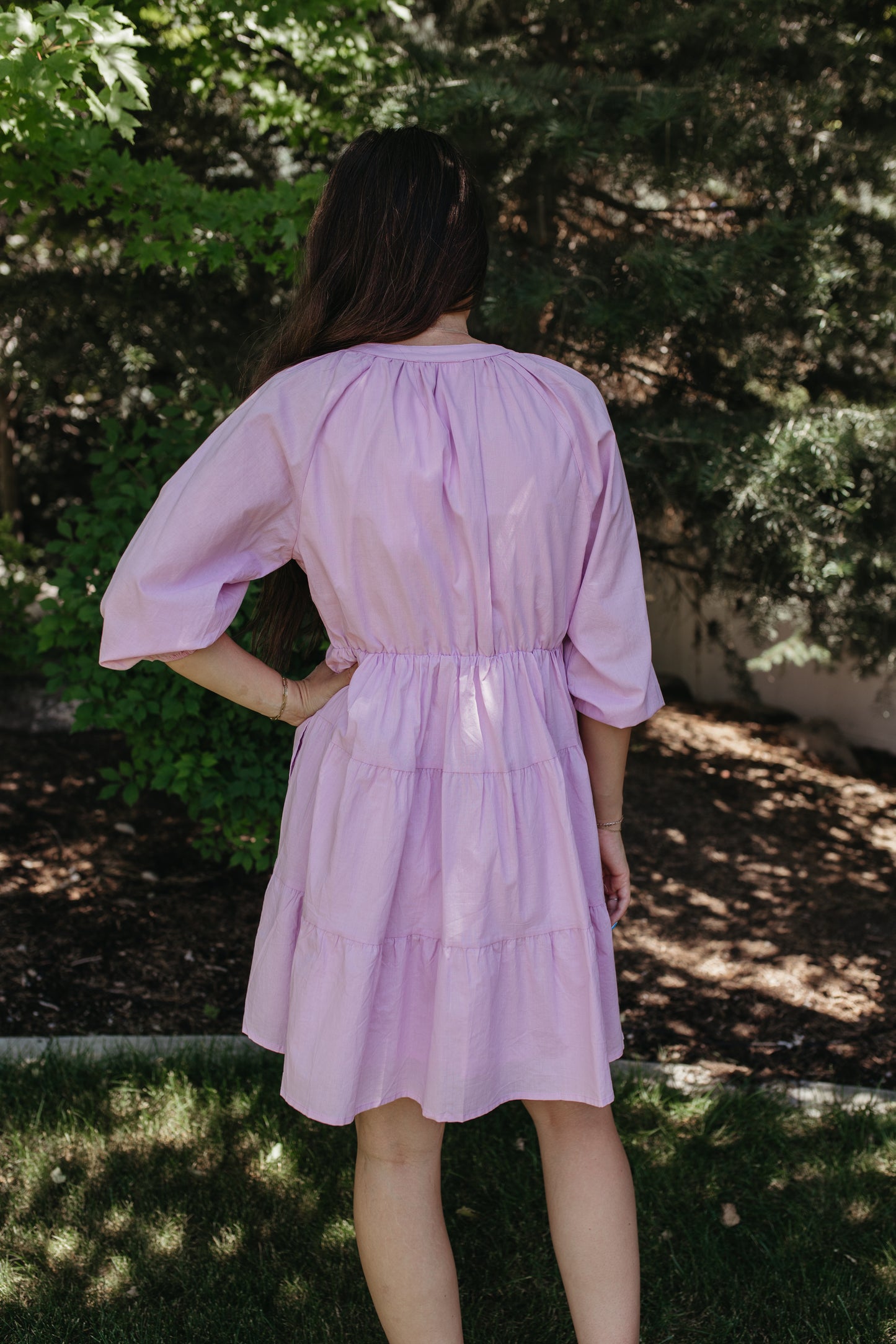 THE MOLLY TIERED DRESS IN LILAC