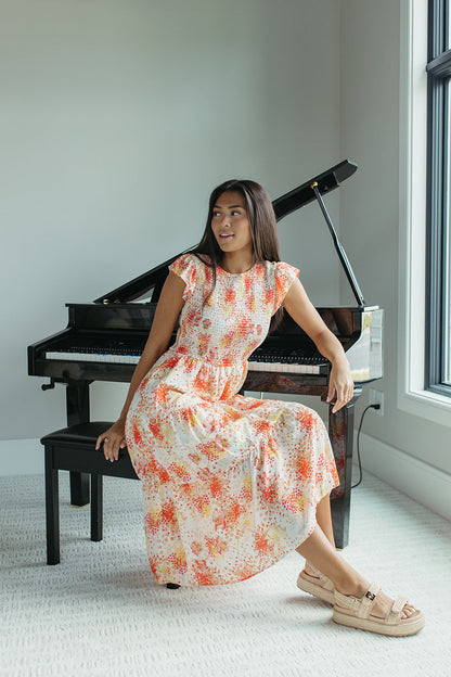 THE TESSA SMOCKED FLORAL DRESS