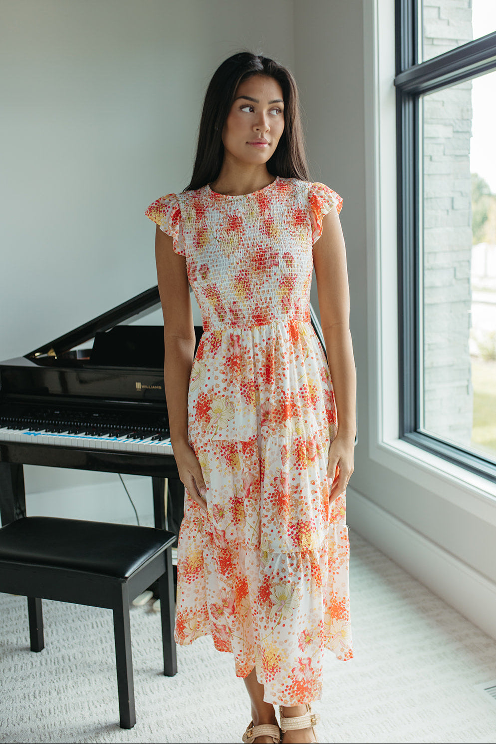 THE TESSA SMOCKED FLORAL DRESS Small