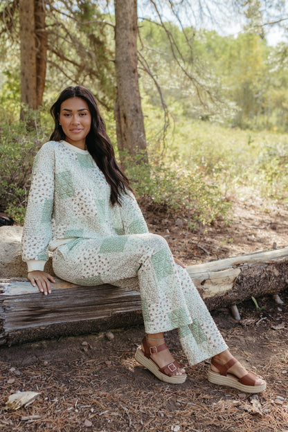 THE CHANDLER PATCHWORK LOUNGE SET IN OLIVE