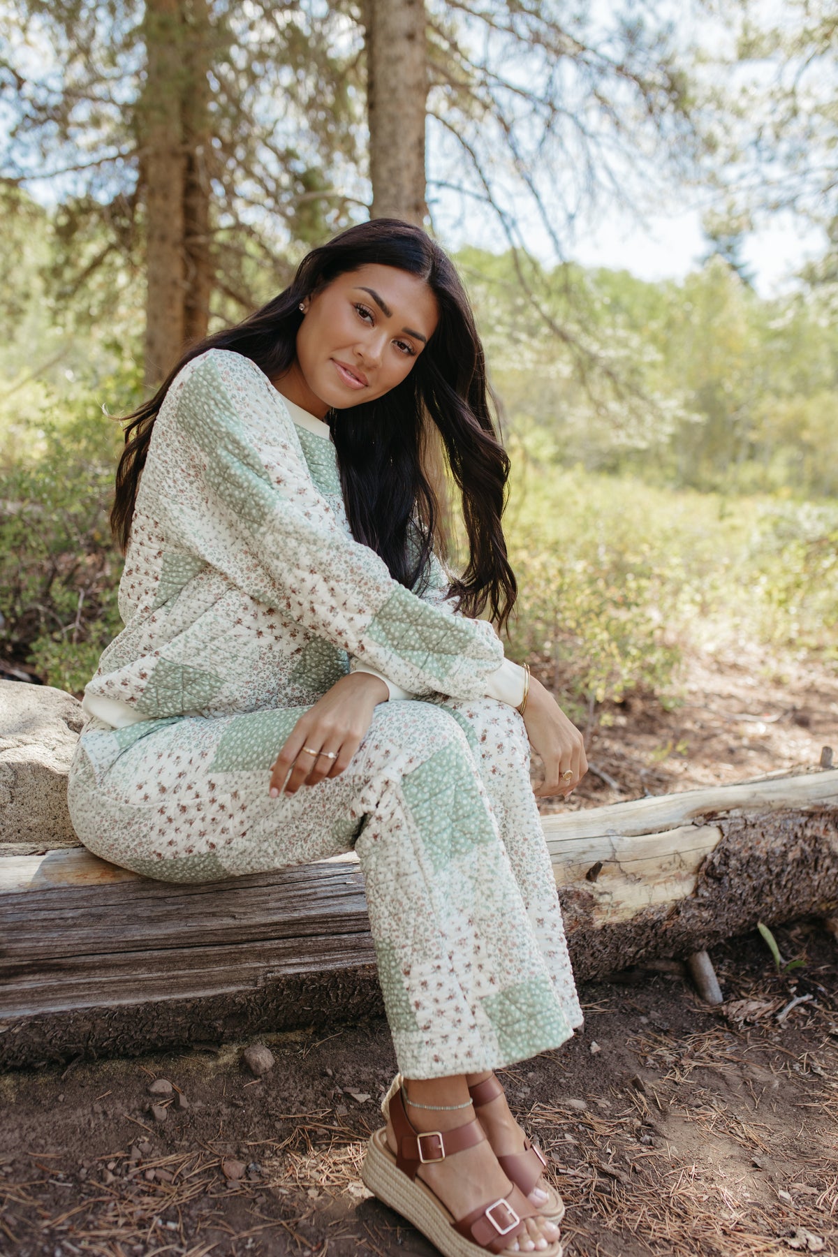 THE CHANDLER PATCHWORK LOUNGE SET IN OLIVE