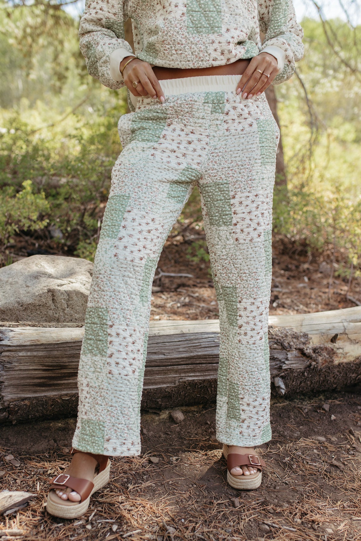 THE CHANDLER PATCHWORK LOUNGE SET IN OLIVE