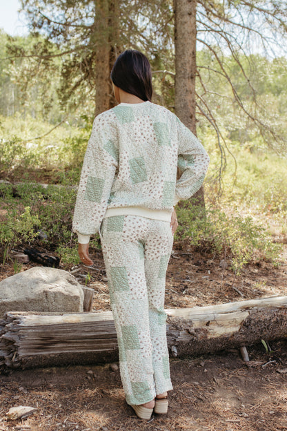 THE CHANDLER PATCHWORK LOUNGE SET IN OLIVE