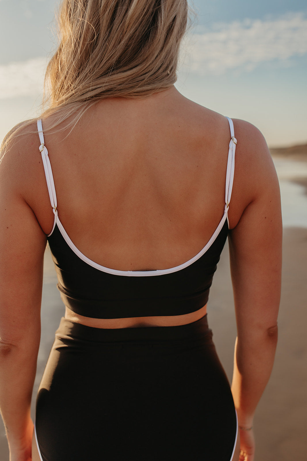 COCO TWO PIECE IN BLACK AND WHITE TRIM BY PINK DESERT – Pink Desert