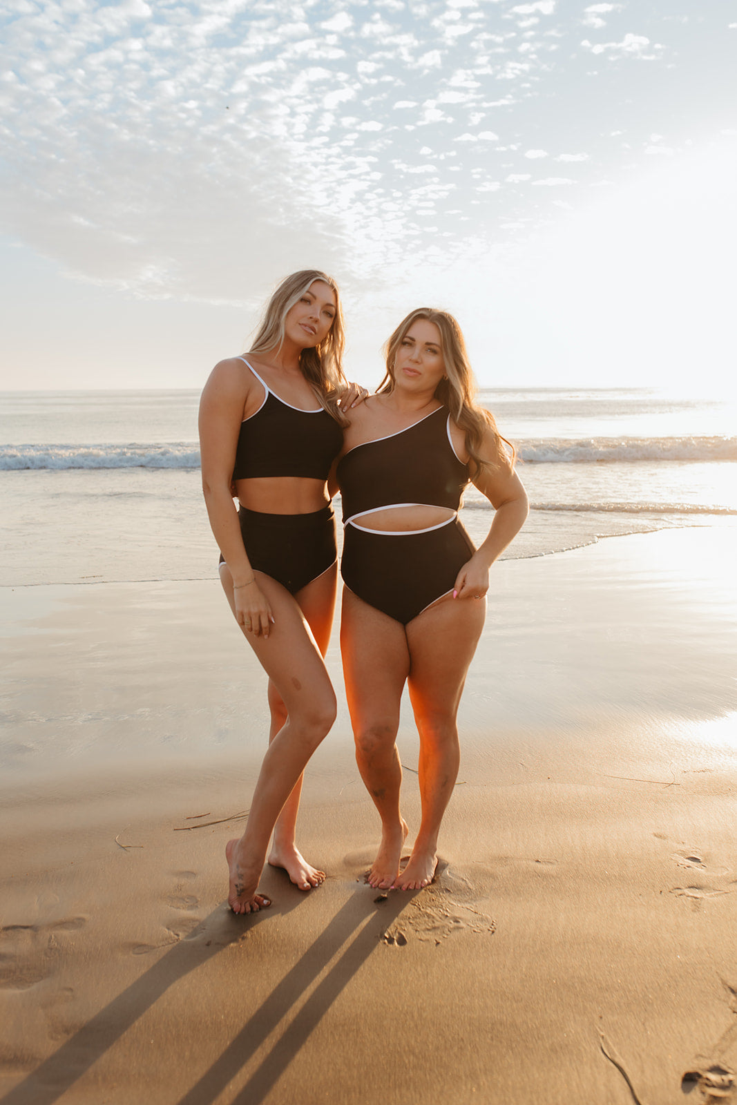 Coco pleats swimwear♡andmary black/white ANDMARY】Coco pleats swimwear