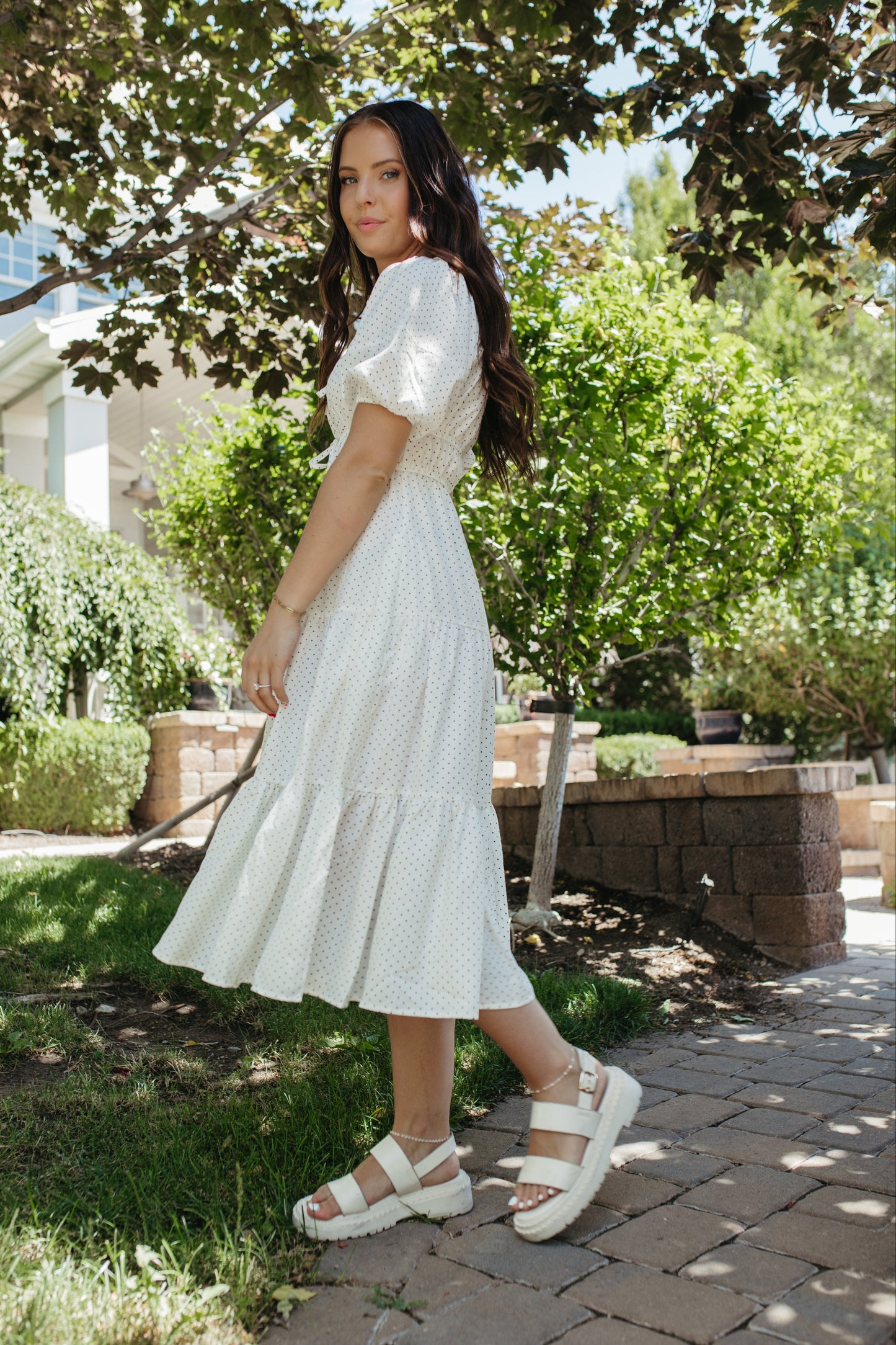THE BRADLEY POLKA DOT MIDI DRESS