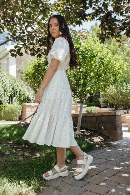 THE BRADLEY POLKA DOT MIDI DRESS
