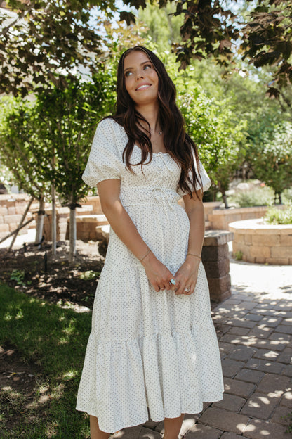 THE BRADLEY POLKA DOT MIDI DRESS