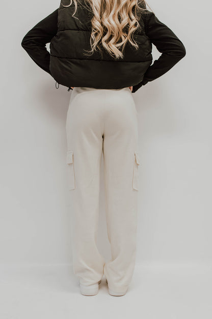 THE CARTER CARGO SWEATPANTS IN IVORY