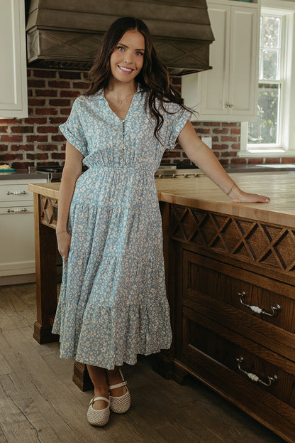 THE GIA BLUE FLORAL DRESS