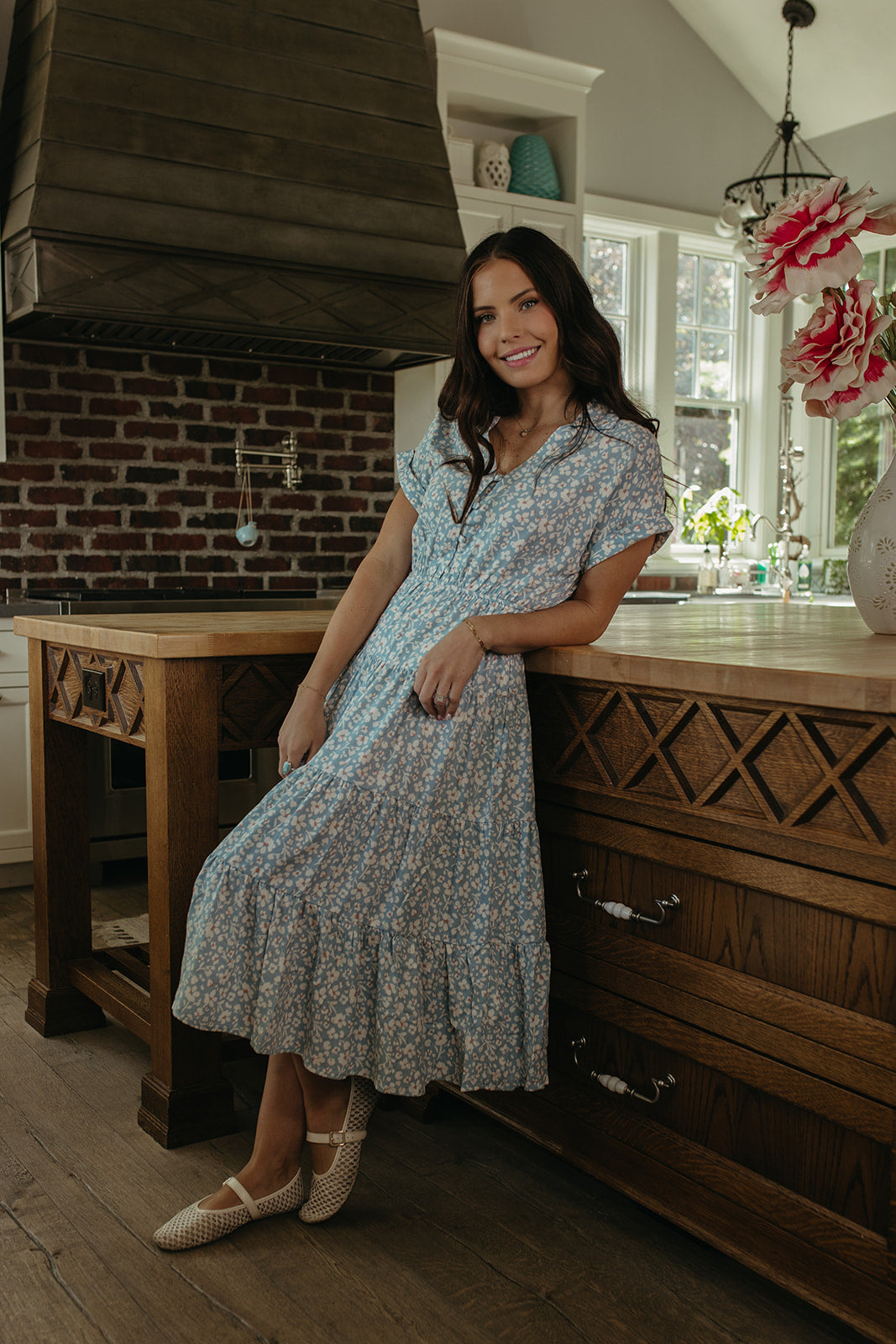 THE GIA BLUE FLORAL DRESS