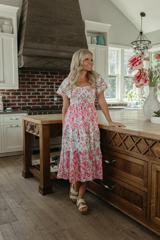 THE TALLULAH FLORAL TIERED MAXI DRESS