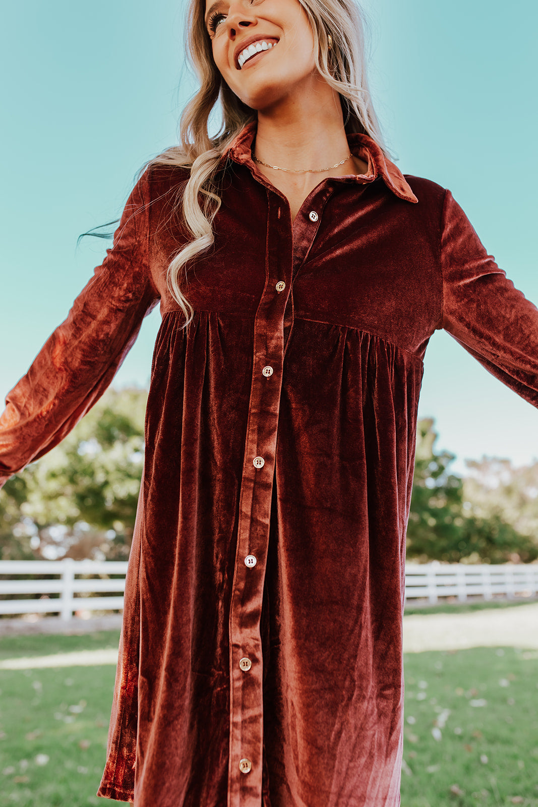 Velvet button down 2025 dress