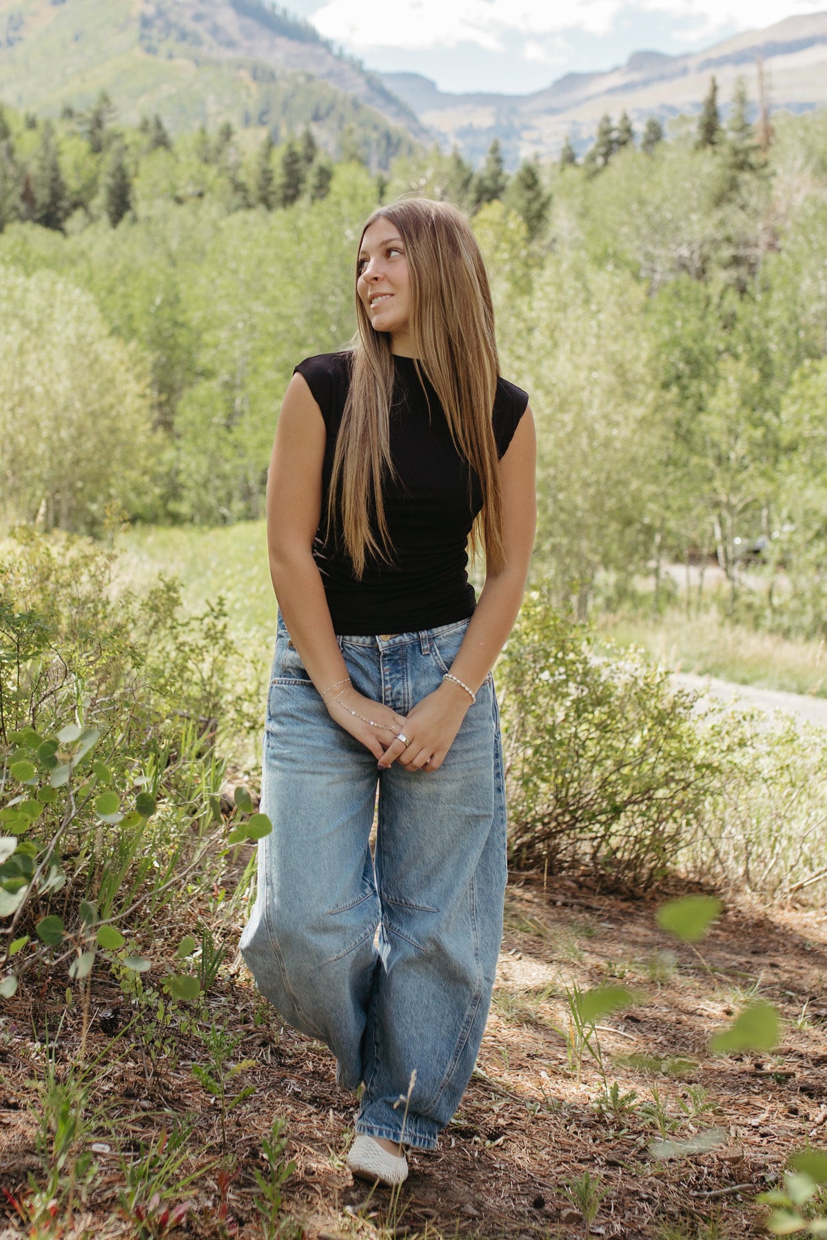 THE KIARA KNIT TOP IN BLACK