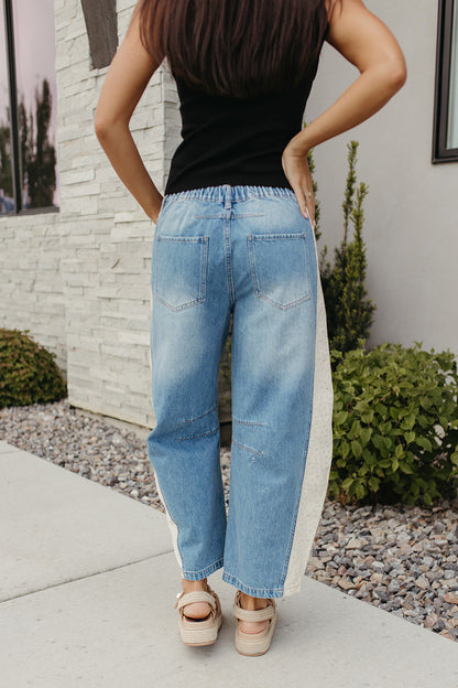 THE ISABELLA FLORAL PRINT BARREL JEANS