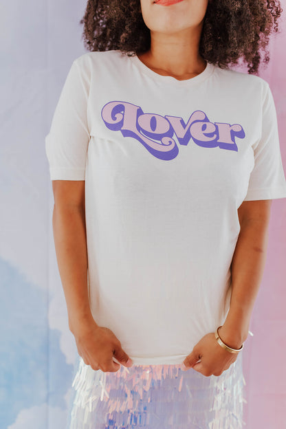 THE LOVER TEE IN LAVENDER HAZE BY PINK DESERT
