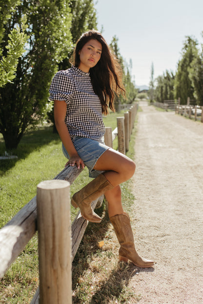 THE BEATRIX GINGHAM BLOUSE