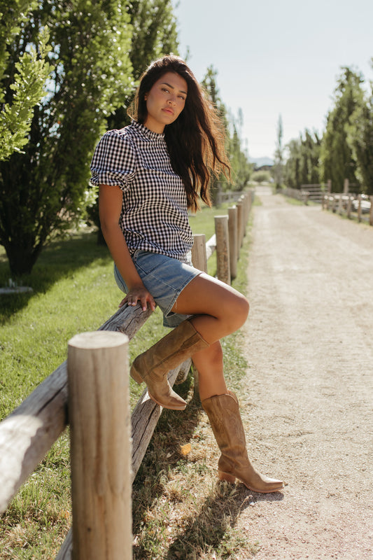 THE BEATRIX GINGHAM BLOUSE