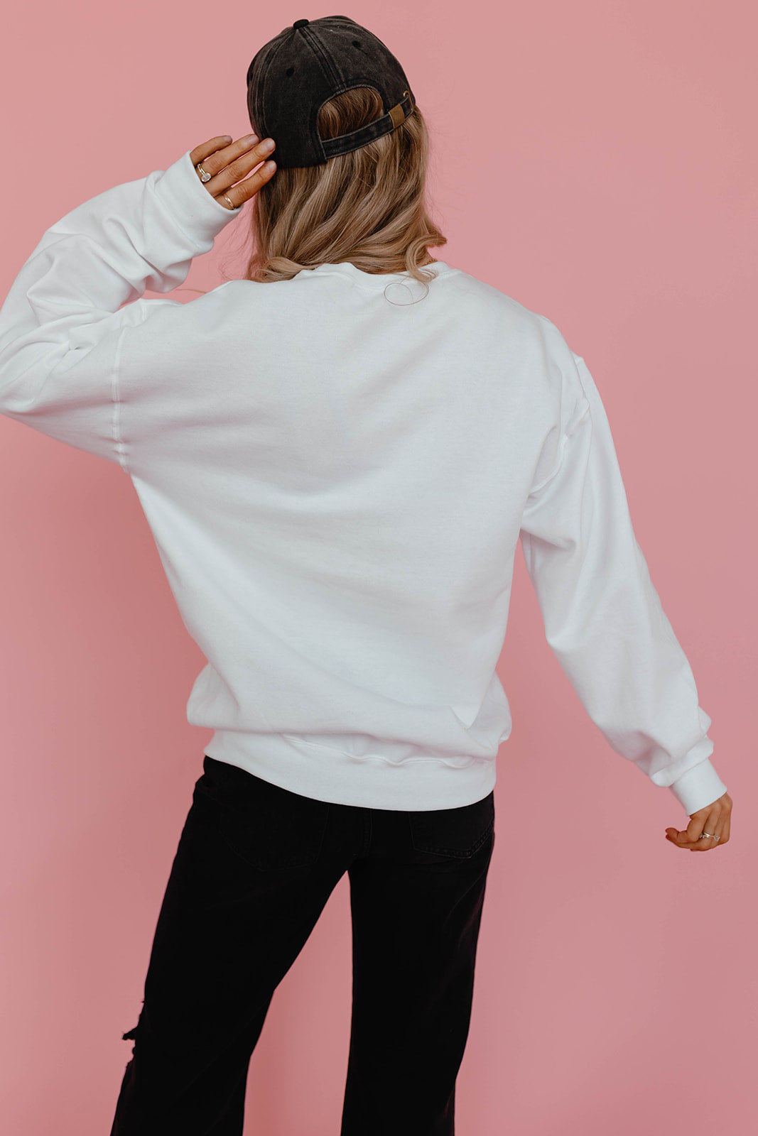 THE SWEET LIKE CANDY PULLOVER IN WHITE BY PINK DESERT