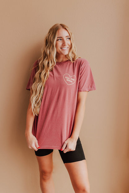 THE ALL TOO WELL TEE IN RED BY PINK DESERT